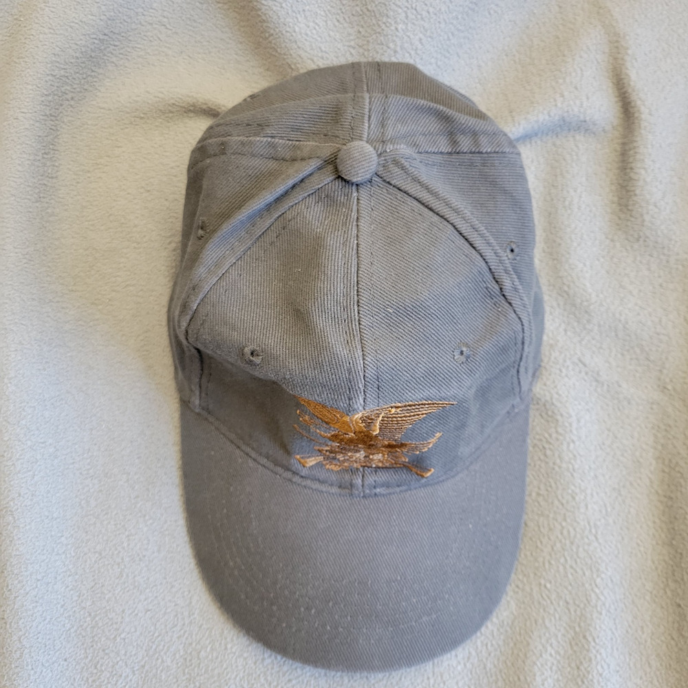 NRA Eagle Hap Cap One Size Copper Embroidered Logo Adjustable Cotton Eyelets - Picture 5 of 8